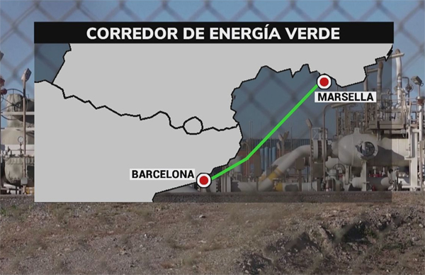 La conexión submarina entre Barcelona y Marsella, bautizada con el nombre H2Med, se destinará únicamente al transporte de hidrógeno verde cuando entre en operación, con el objetivo de poder así aspirar a la máxima financiación posible de la UE.