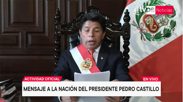 video del  Mensaje a la Nación del presidente del peru Pedro Castillo