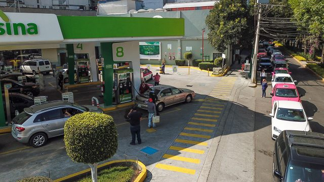 Gas service station in mexico city