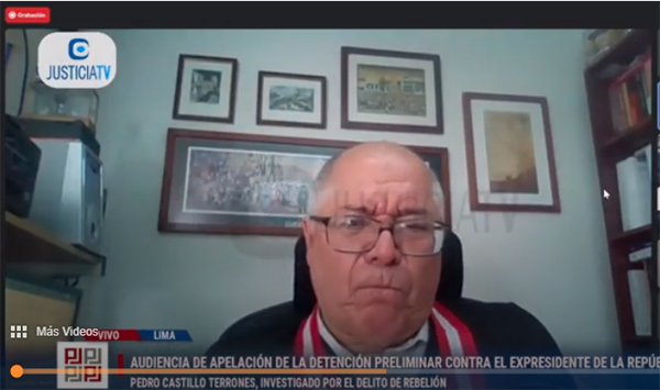 peru audiencia de apelacion de la detencin preliminar del expresidente Pedro Castillo