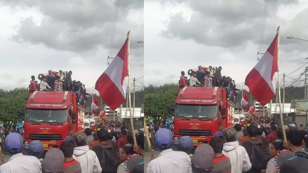 Manifestantes de Andahuaylas llegarán a Lima. Foto: Radio Ausangate