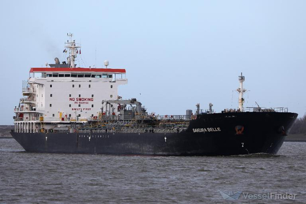 Sakura Belle was spoted Dec 19 off the western coast of Curacao by oil analist Stephen Schork, bound to PBF's refinery in Delaware. Two days ago was spoted again off Guaraguao bay,  bound to Jose PDVSA Terminal. in Puerto La Cruz, Venezuela by VesselFinder. 