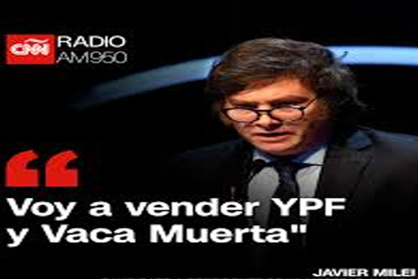 Javier Milei afirmó que YPF "primero hay racionalizarla" y luego "venderla".(Radio AM950)