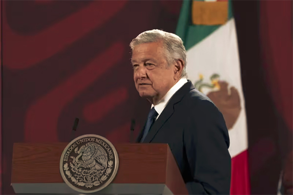 AMLO dice que 75% de los ingresos de Pemex vienen del mercado interno y no de exportacionesAndrés Manuel López Obrador (AMLO), presidente de México, habla durante una conferencia de prensa en la Ciudad de México(Bloomberg/Alejandro Cegarra)