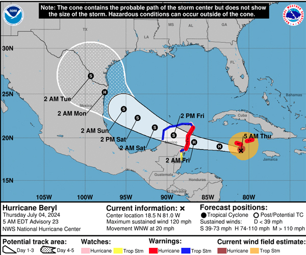 La empresa dice que está preparada para atender posibles afectaciones al suministro eléctrico en Campeche, Quintana Roo y Yucatán. 