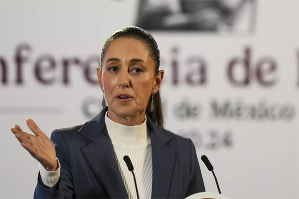 Claudia Sheinbaum, presidenta de México, durante su primera conferencia matutina en Palacio Nacional, el miércoles 2 de octubre de 2024(DANIEL HERNANDEZ)