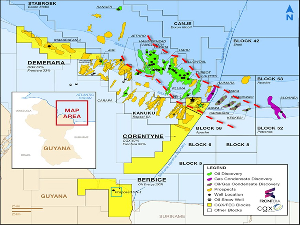 CGX upbeat about oil potential in Guyanas Corentyne Block -Kaieteur ...