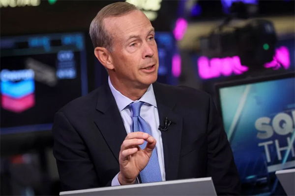 Michael Wirth, Chairman and CEO Chevron Corp., speaks during an interview on CNBC on the floor of the New York Stock Exchange (NYSE) in New York City, U.S., March 1, 2022. 