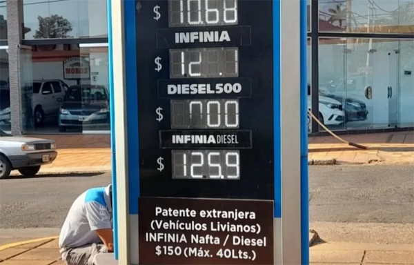 argentina diesel pump prices on the rise