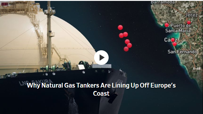Tankers carrying liquefied natural gas are floating off Europe’s coast, waiting for the price of the fuel to rise. WSJ’s Joe Wallace explains how the tankers are Europe’s attempt to address the energy shortage and what it might mean for the continent this winter. Photo Illustration: Alexander Hotz/WSJ