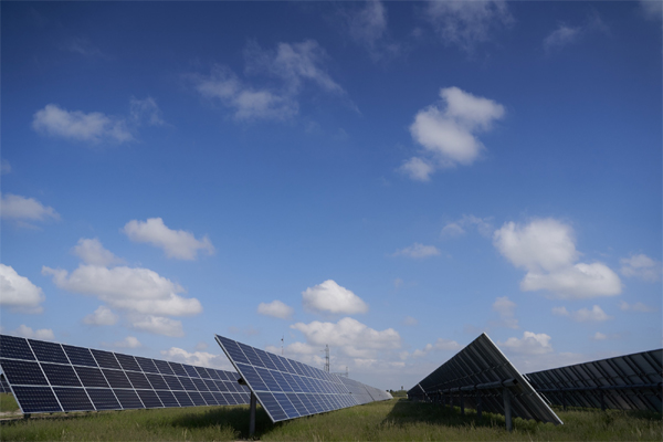 Photovoltaic panels at the Salsipuedes solar plant in Villa de Arista, San Luis Potosi state, Mexico. (Mauricio Palos/Bloomberg)