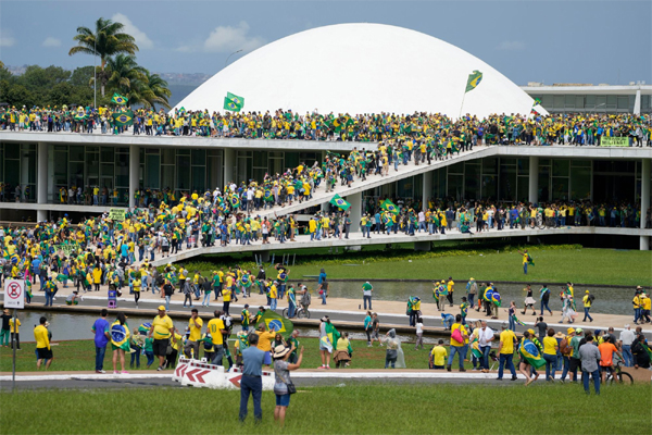 Supporters of Brazil’s former President Jair Bolsonaro stormed the National Congress building in Brasília.  