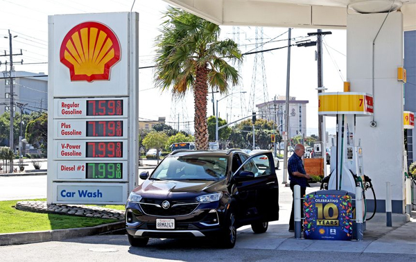A Shell gas station in South San Francisco, Calif. was selling gas for $7.59 a gallon in October. The statewide average had fallen to $4.32 a gallon by December—still more than a dollar above the national average.
