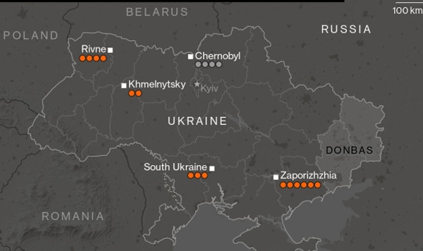 Ukraine Nuclear Reactors (Bloomberg)