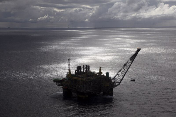 Petrobras’s P-51 oil platform stands in the Marlim Sul field. 