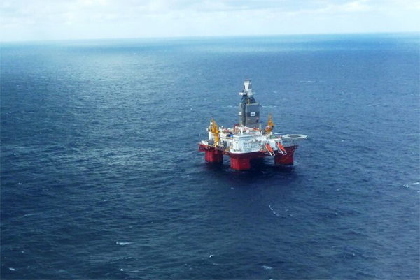 The Songa Enabler rig the Barents Sea off the coast of northern Norway.