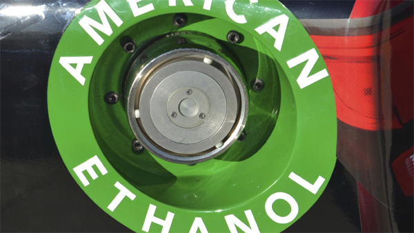 An American Ethanol label is shown on a NASCAR race car gas tank at Texas Motor Speedway in Fort Worth, Texas, Nov. 1, 2014. ( AP Photo / Randy Holt )
