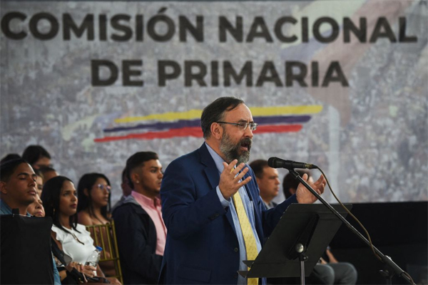 Jesús María Casal of Venezuela's Primary Commission announces on Feb 15 that the opposition primary will be held in Oct.