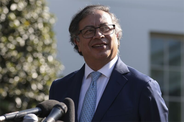 Gustavo Petro, Colombia’s president, speaks in Washington, DC, in April. 