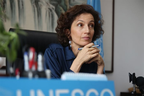 Unesco Director-General Audrey Azoulay visited Beijing in 2018.   