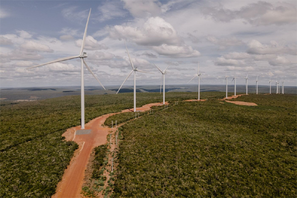 Brazil has the cheapest wind energy in the Americas thanks to the consistently strong winds at places like Serra da Babilonia in Bahia, where developer Casa dos Ventos just installed 80 turbines.  (Maria Magdalena Arrellaga/Bloomberg)
