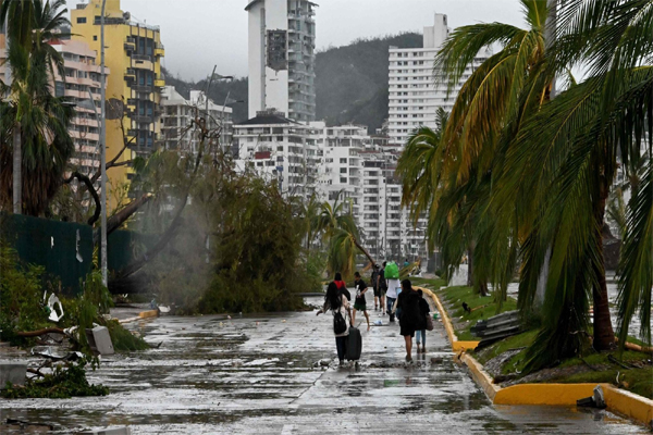 The Pacific beach resort of Acapulco was without communications on Wednesday in the wake of Hurricane Otis. 