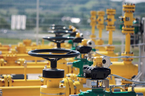 A view of pipes during the opening of the gas interconnector link between the central European neighbours in Strachocina, Poland August 26, 2022. REUTERS/Kacper Pempel