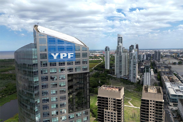 YPF headquarters in Buenos Aires, Argentina.Photographer: Luis Robayo/AFP/