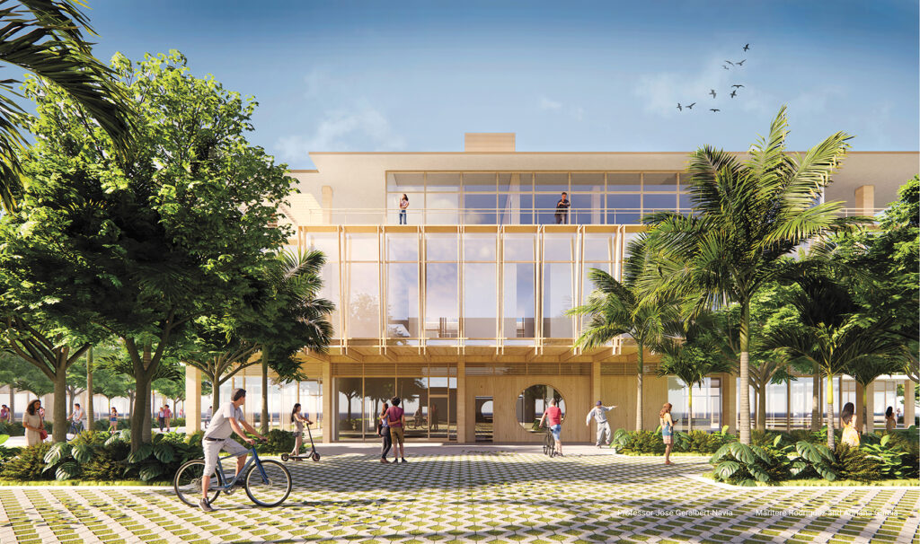A digital rendering of Silica City, by Maritere Rodríguez and Adriana García, University of Miami.