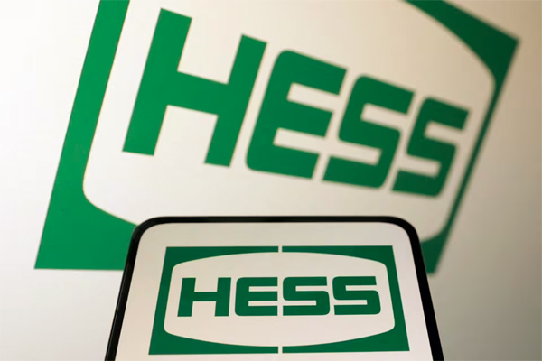 Hess logo is seen displayed in this illustration taken April 10, 2023. REUTERS/Dado Ruvic