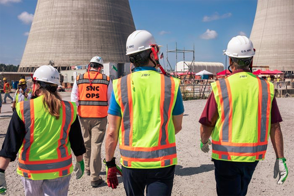 Nuclear Regulatory Commission officials observe construction at a plant in Waynesboro, Ga., July 15, 2021. Photo: Nuclear Regulatory Commission/Flickr
