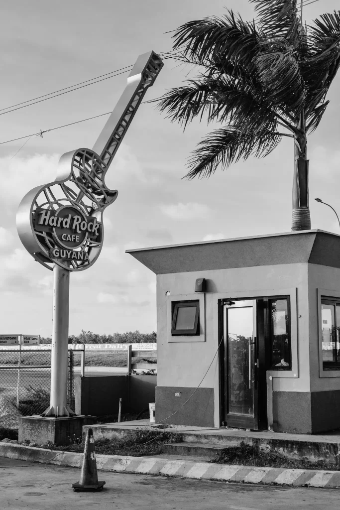 In Guyana’s booming economy, people can go for karaoke and fancy cocktails at a Hard Rock Cafe.