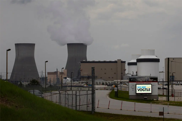 The Vogtle nuclear power plant in Georgia, whose two new reactors cost $35 billion, nearly double the initial estimates.Credit...Kendrick Brinson for The New York Times