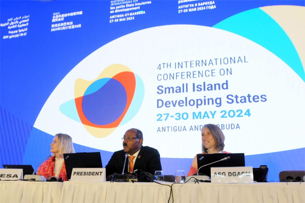 The dais at the beginning of the first plenary session