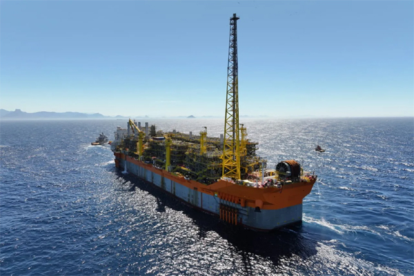 A Petrobras floating, production, storage and offloading vessel in Rio de Janeiro state, Brazil. (Dado Galdieri/Bloomberg)