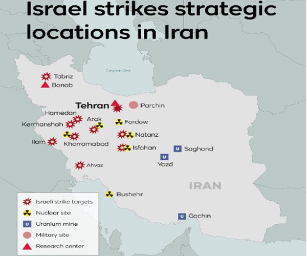 Where Israel attacked Iran